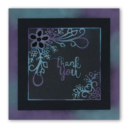 Happy Birthday Floral Frame Clarity Fresh Cut Die