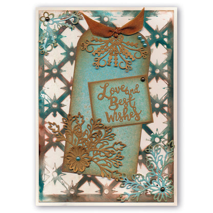 Love and Best Wishes Floral Frame Clarity Fresh Cut Die