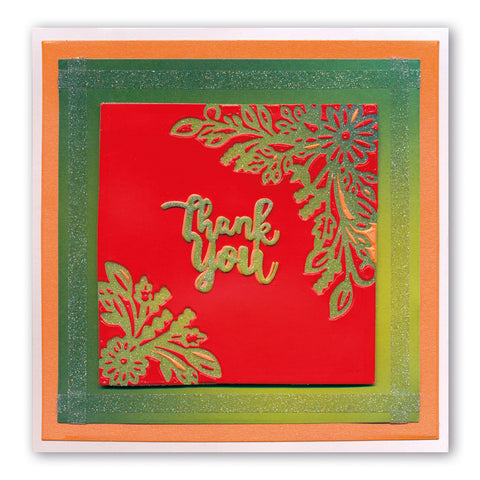 Thinking of You Floral Frame Clarity Fresh Cut Die