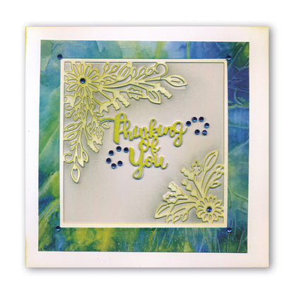 Thinking of You Floral Frame Clarity Fresh Cut Die