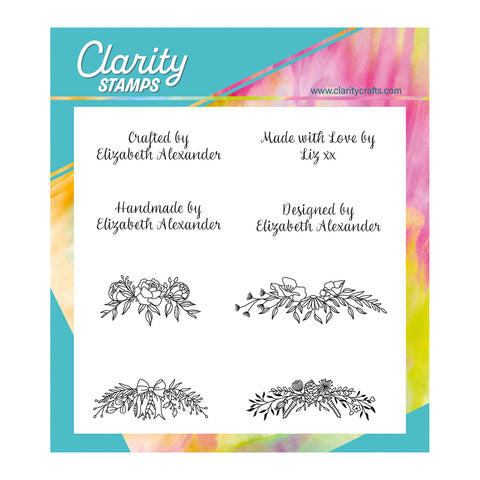 Seasonal Garlands Personalised Stamp Set
