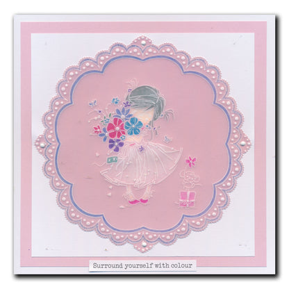 Flower Poppets A6 Square Groovi Plate Collection