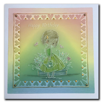 Flower Poppets A6 Square Groovi Plate Collection