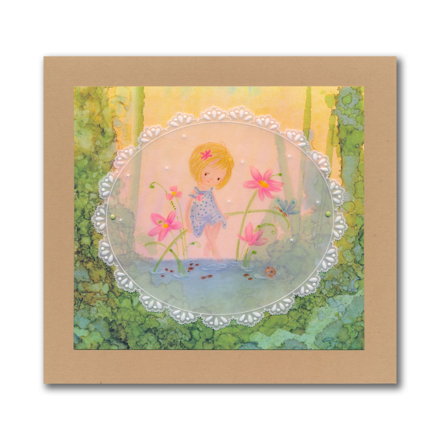 Flower Poppets A6 Square Groovi Plate Collection