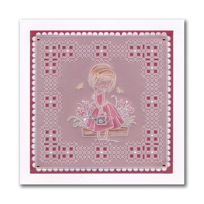 Poppy - Flower Poppet A6 Square Groovi Plate