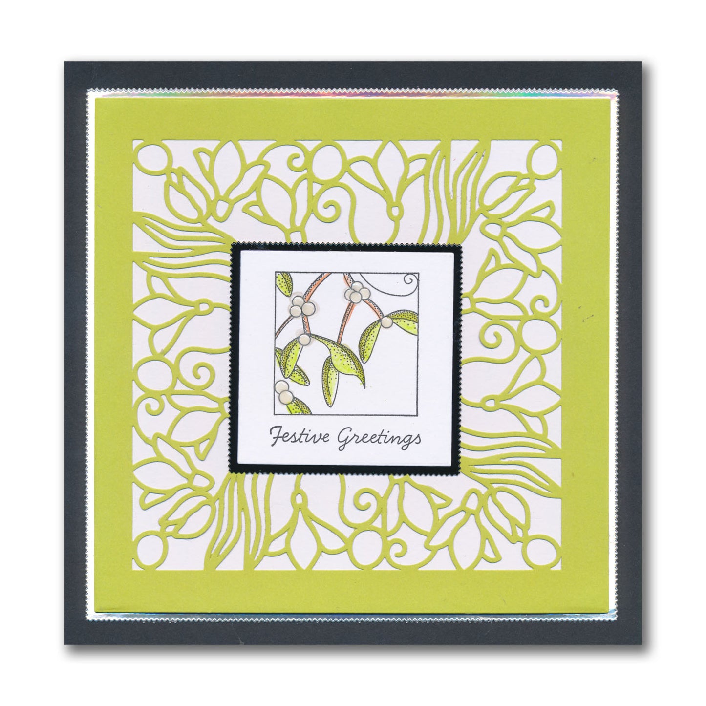 Snowdrops Square Aperture Framer Die Set