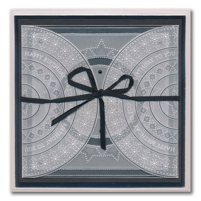 Barbara's SHAC Semi Round Dotted Lace Framers A4 Groovi Plate