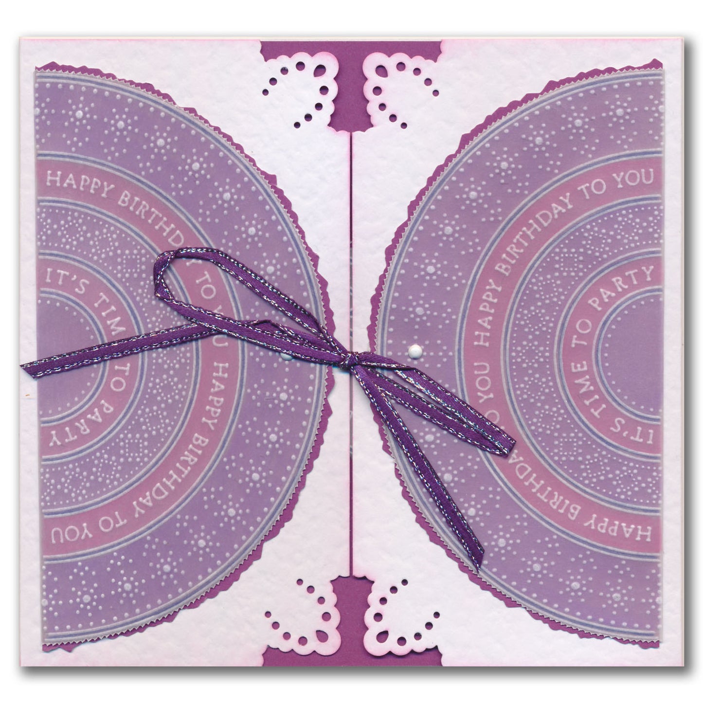 Barbara's SHAC Semi Round Dotted Lace Framers A4 Groovi Plate