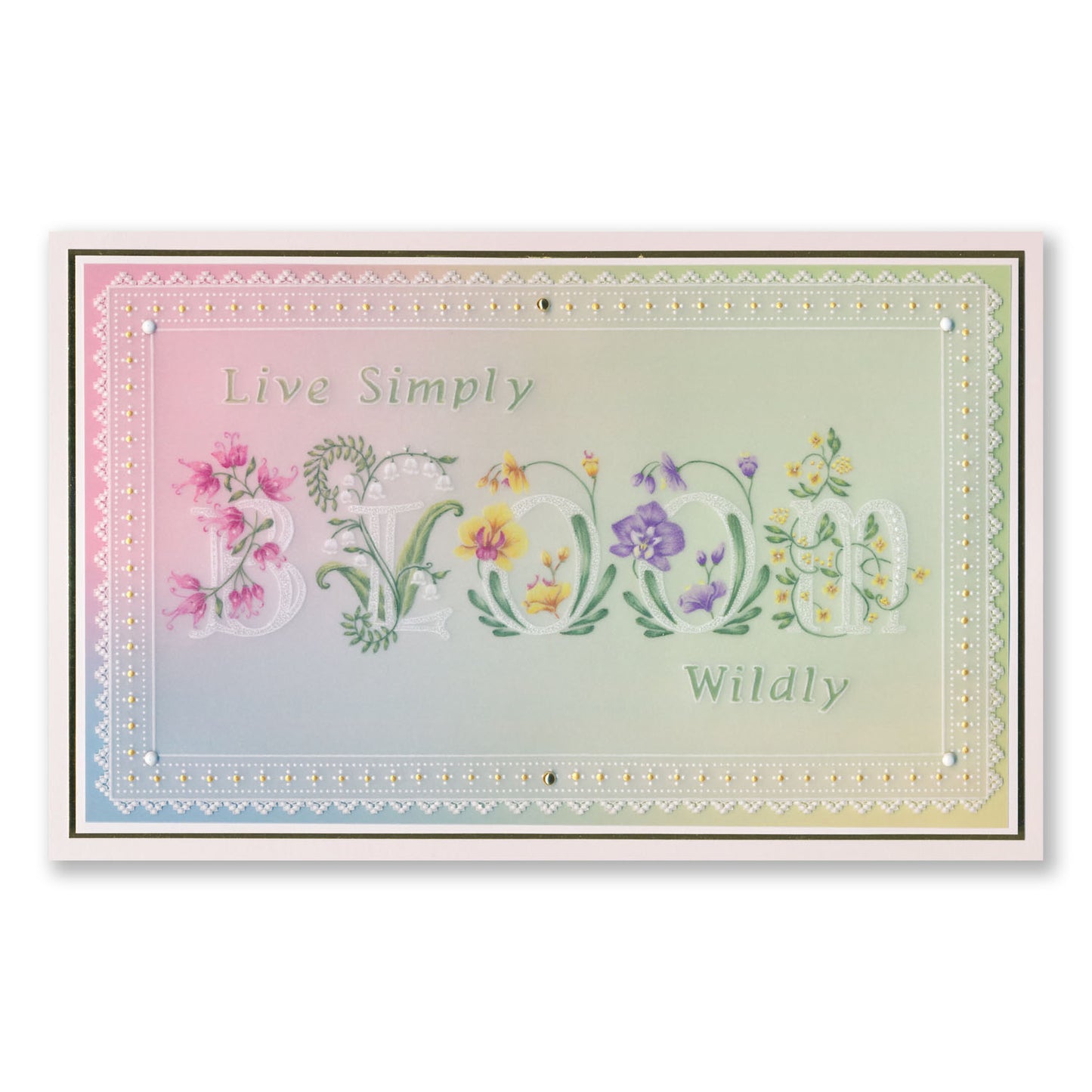 Barbara's Bijou Floral Alphabet, Numbers & Dotted Lace Frames Groovi Plate Collection