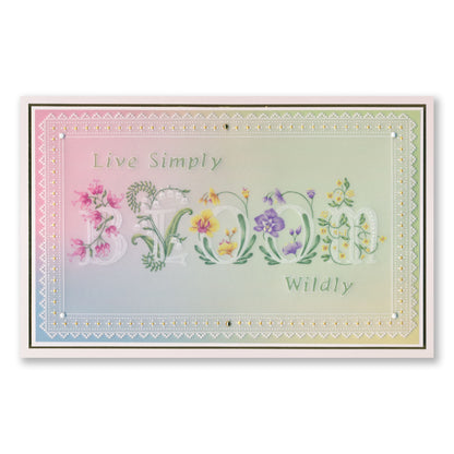 Barbara's Bijou Floral Alphabet & Numbers A4 & A5 Square Groovi Plate Duo