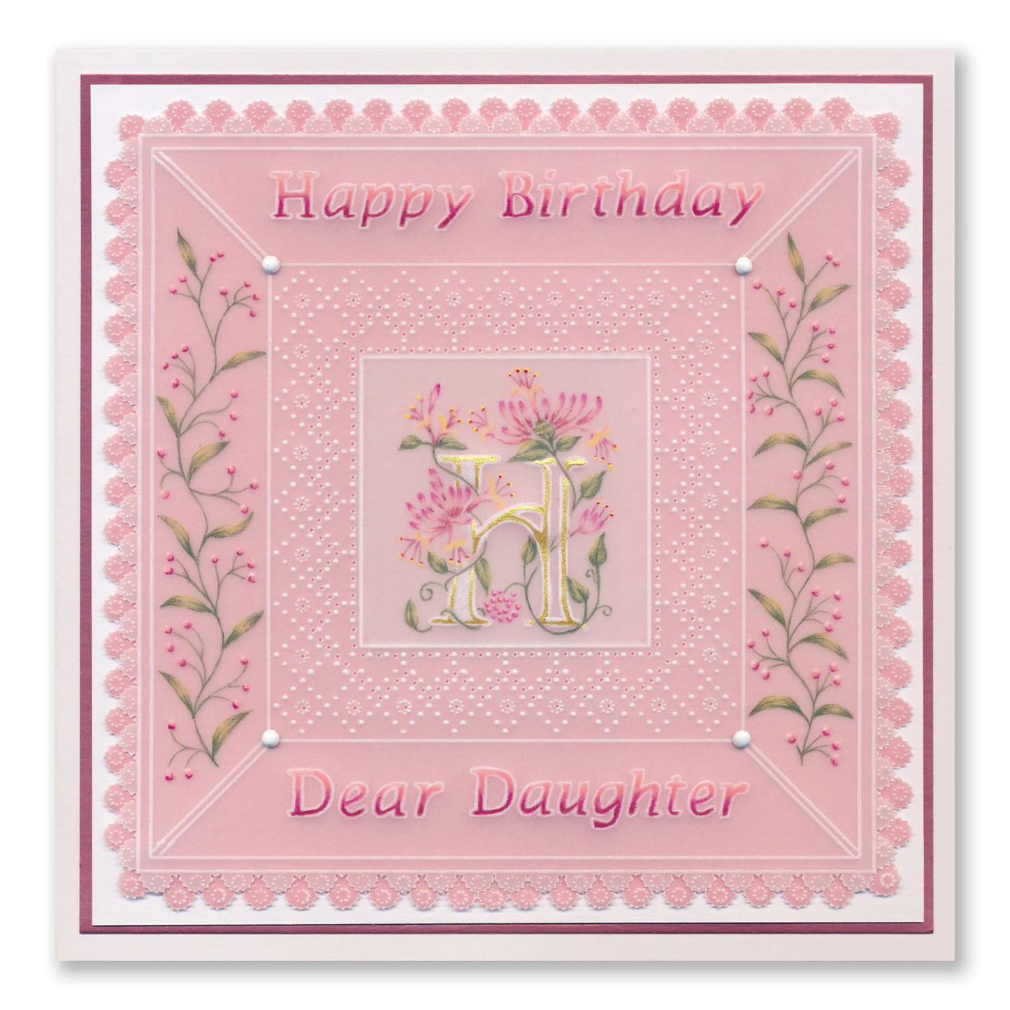 Barbara's Bijou Floral Alphabet A4 Groovi Plate