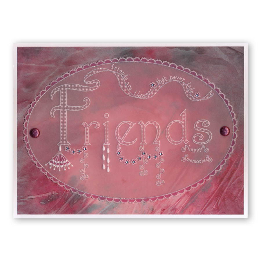 Linda's Friends Dangles A5 Groovi Plate