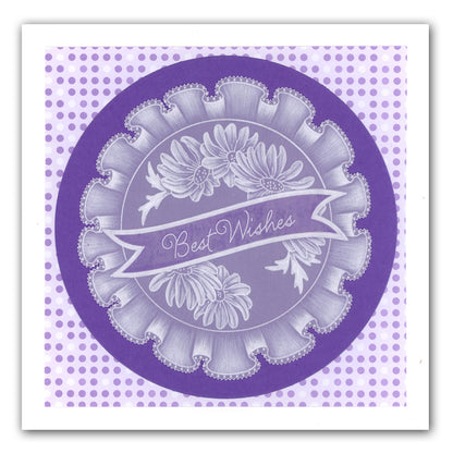 Frilly Circle A5 Square Groovi Plate
