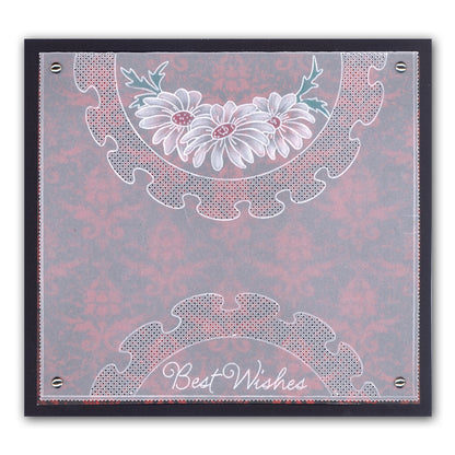 Frilly Circle A5 Square Groovi Plate