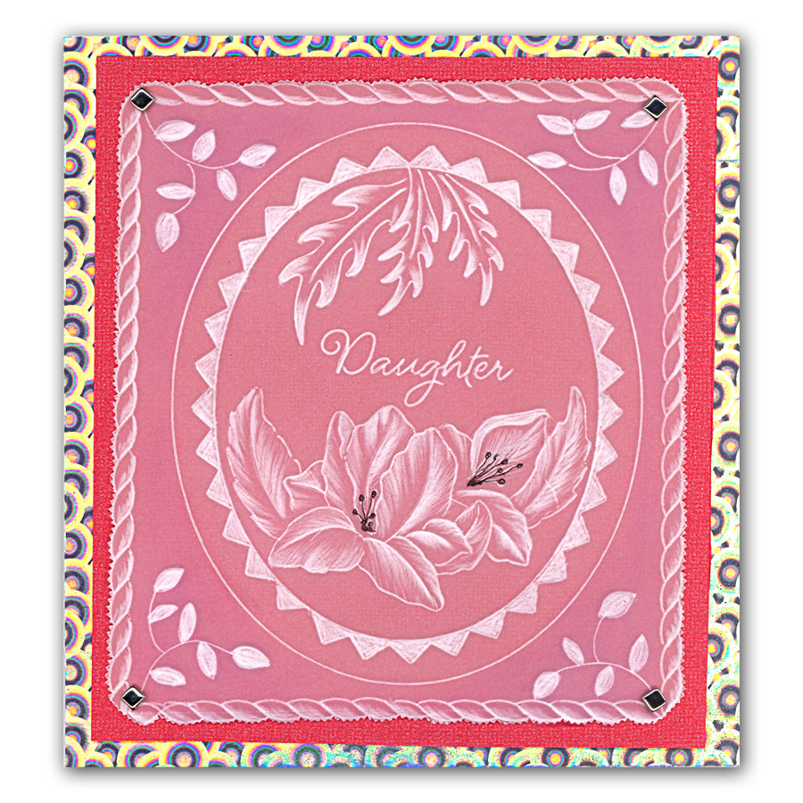 Frilly Circle A5 Square Groovi Plate