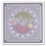 Frilly Circle A5 Square Groovi Plate
