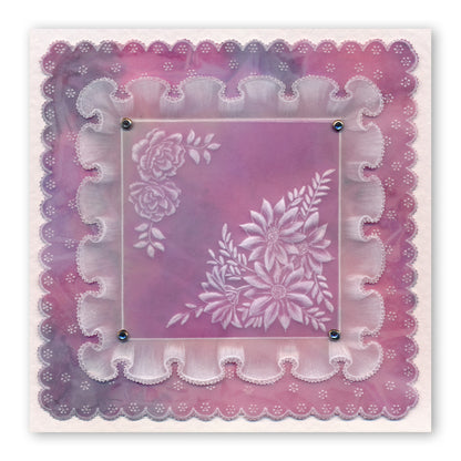 Frilly Circle A5 Square Groovi Plate