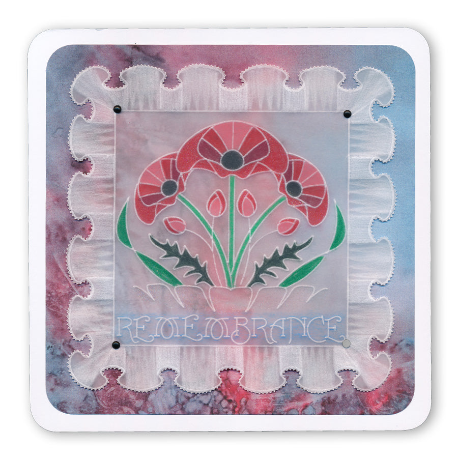 Frilly Circle A5 Square Groovi Plate