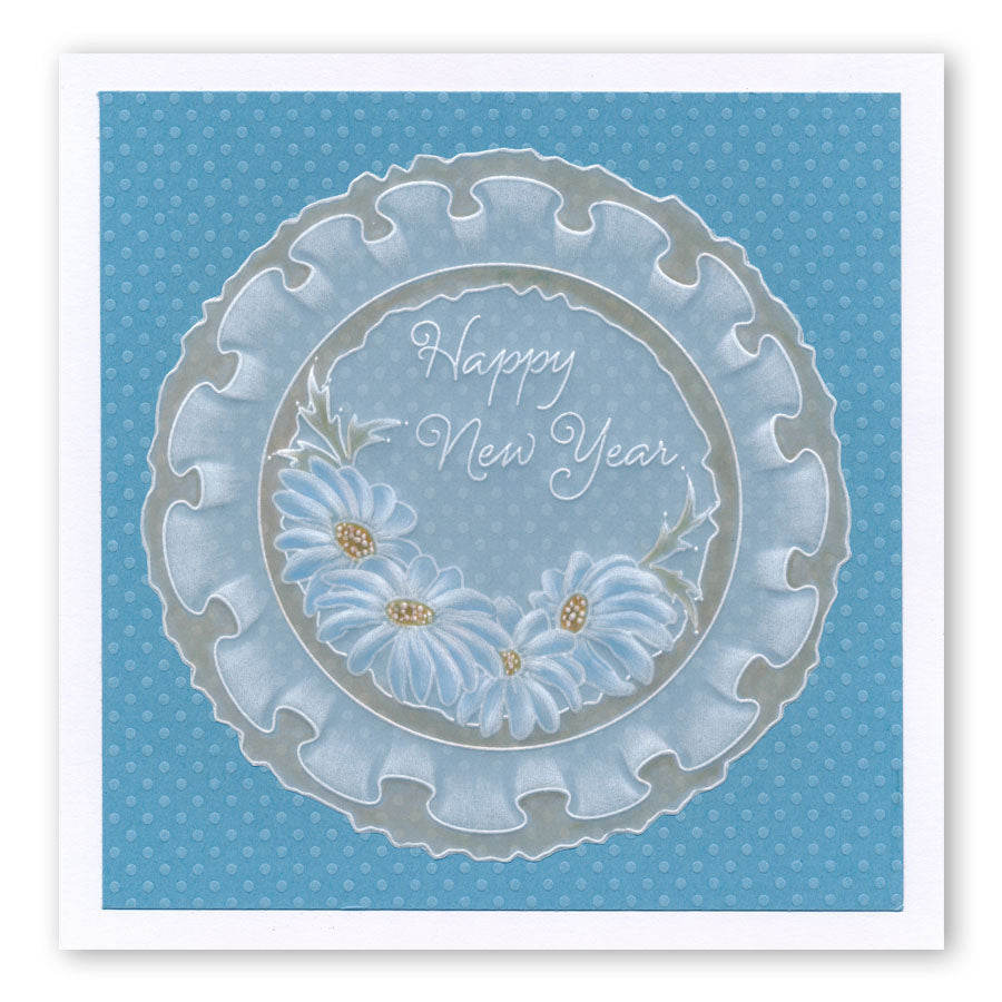 Frilly Circle A5 Square Groovi Plate