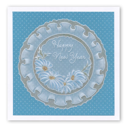 Frilly Circle A5 Square Groovi Plate