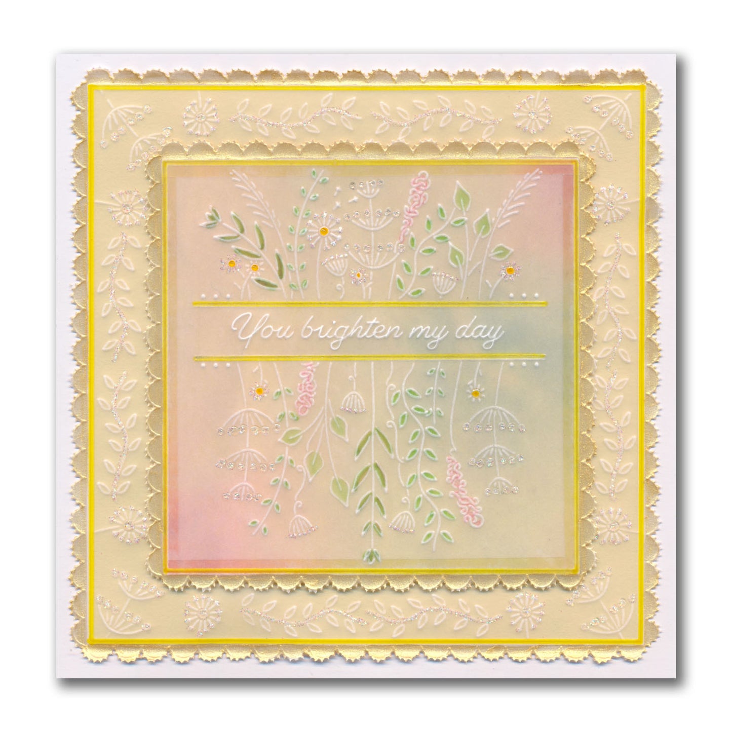 Jazz's You Brighten My Day - Floral Panels A6 Square Groovi Plate