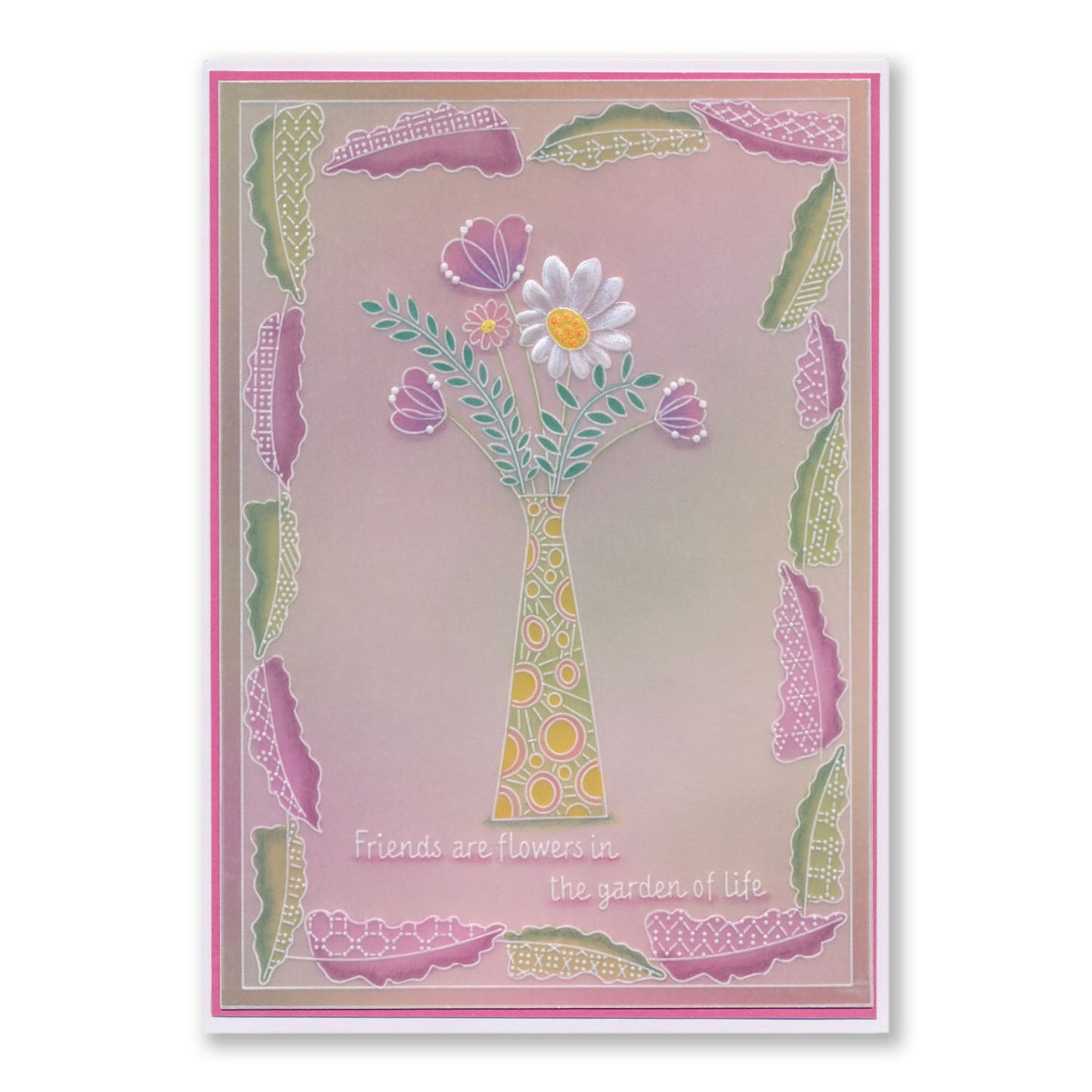 Barbara's SHAC Vases & Foliage A5 Square Groovi Plate