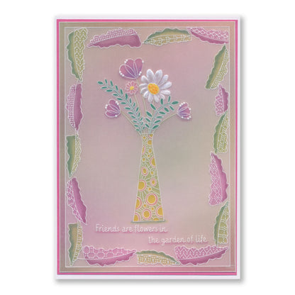 Barbara's SHAC Vases & Foliage A5 Square Groovi Plate