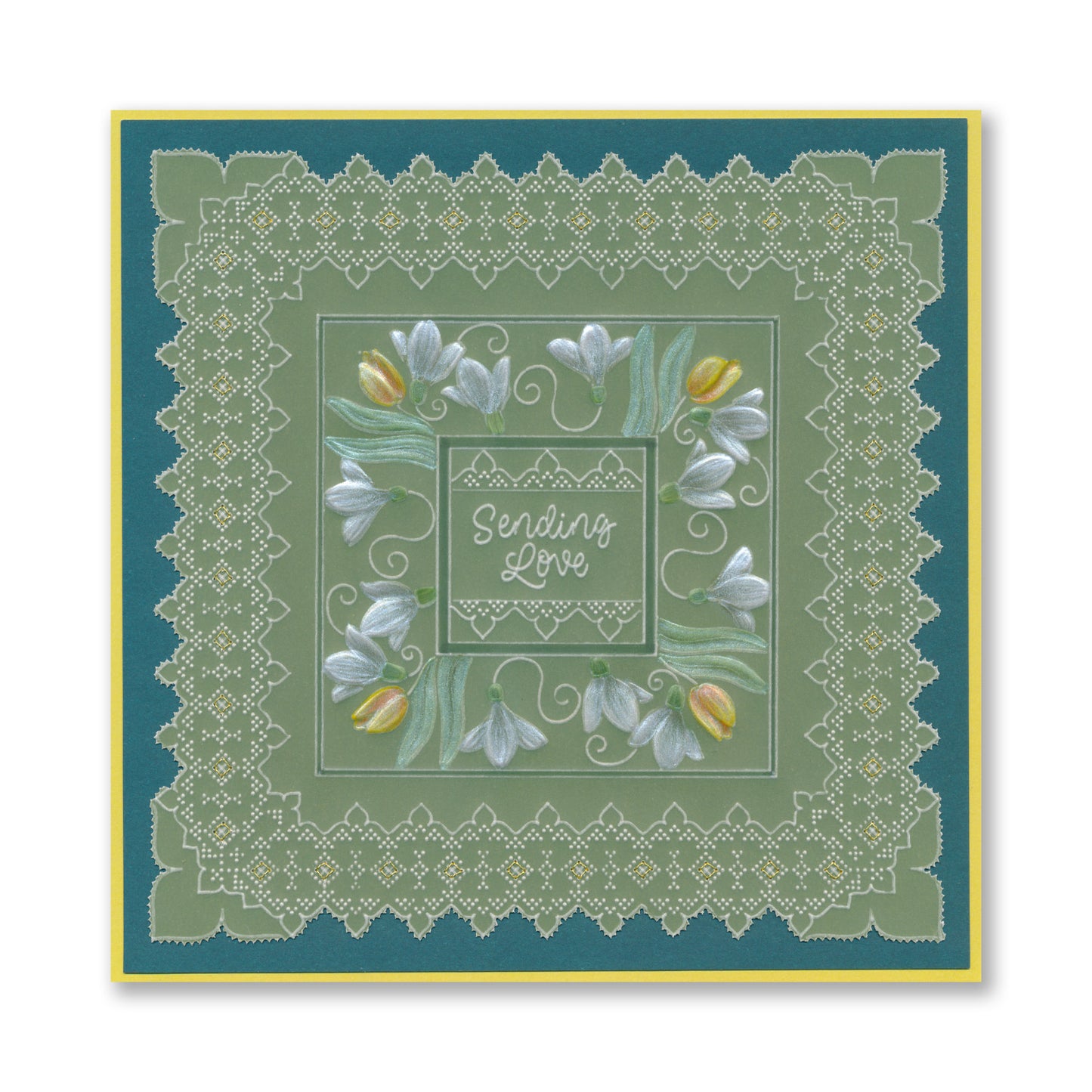 Square Floral Framers A4 Groovi Plate