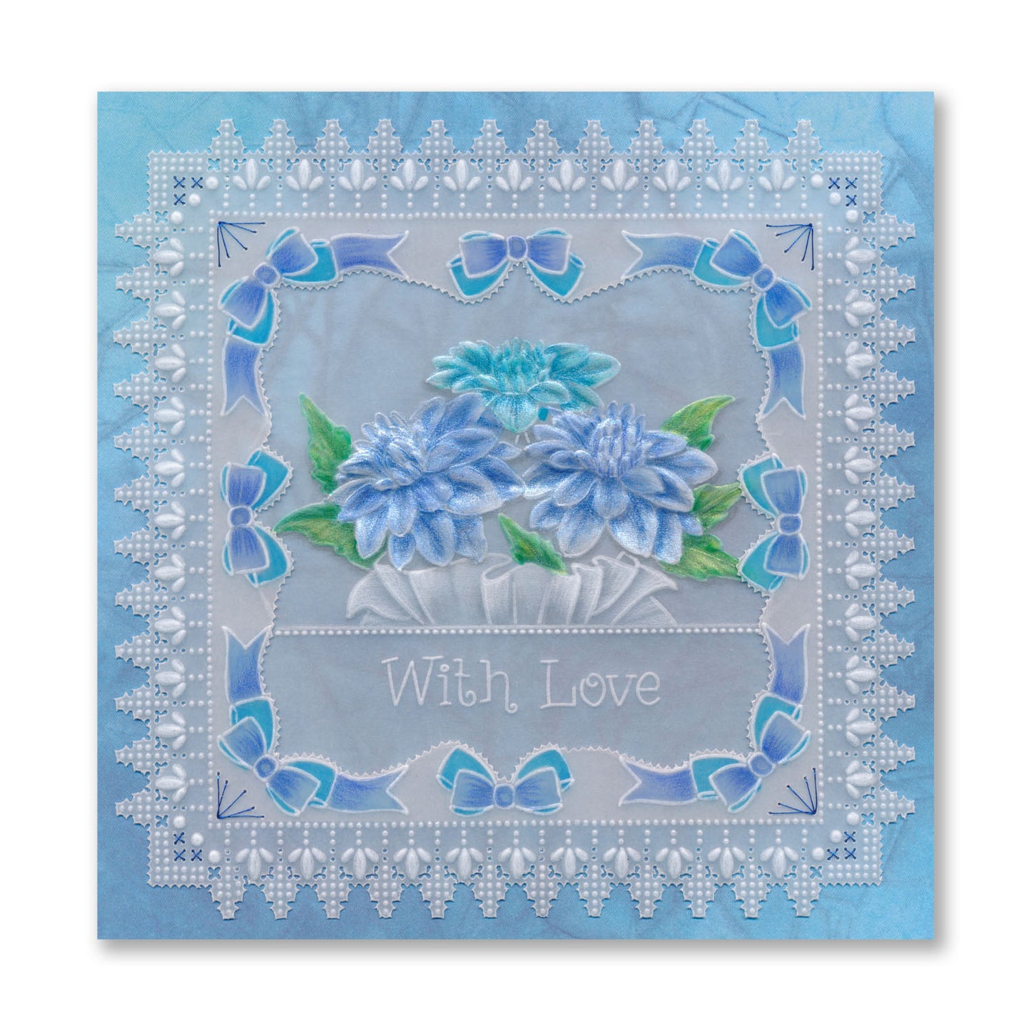Linda's Floral Gifts A5 Square Groovi Plate Collection with A5 Green Two Tone Parchment
