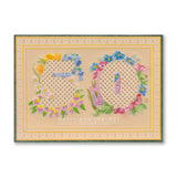 Linda's Floral Numbers A6 Square Groovi Plate Collection