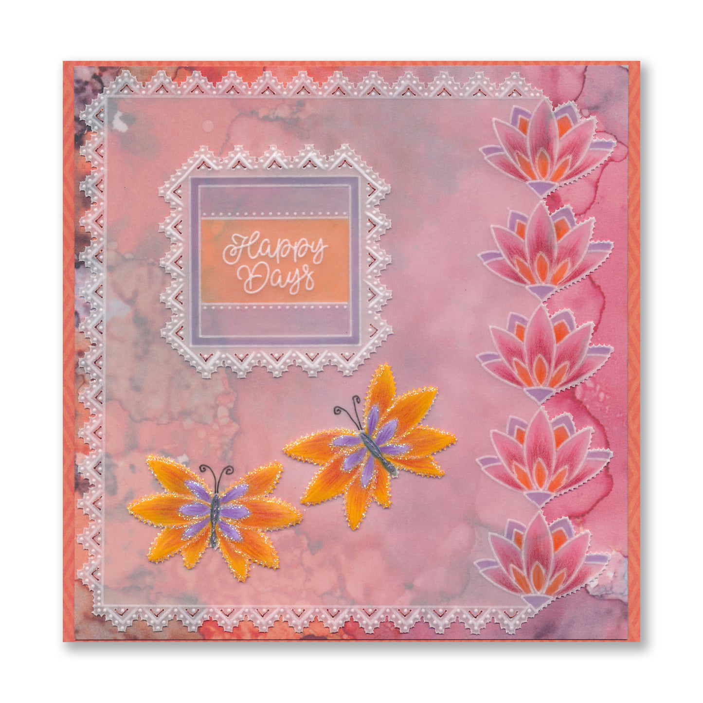 Square Floral Framers A4 Groovi Plate