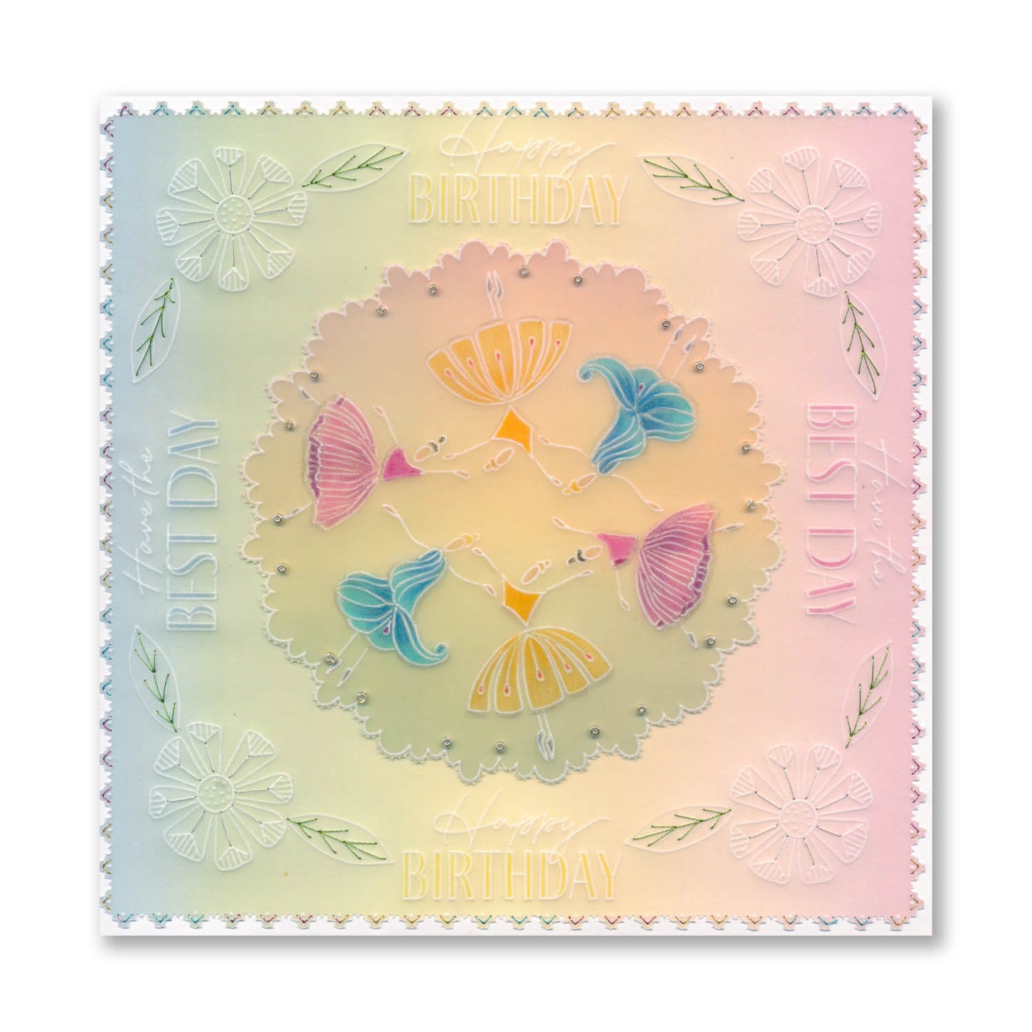 Flower Girls & Sentiments A4 Groovi Plate