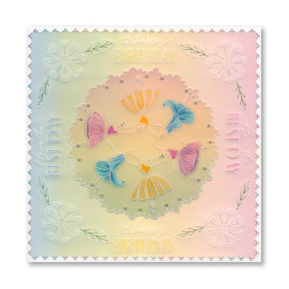 Flower Girls & Sentiments A4 Groovi Plate