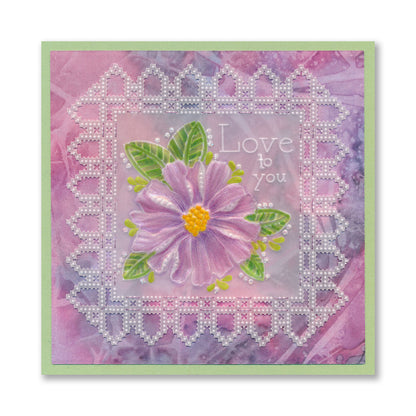 Tina's Thanks Floral Sampler A4 Groovi Plate