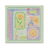 Tina's Thanks Floral Sampler A4 Groovi Plate
