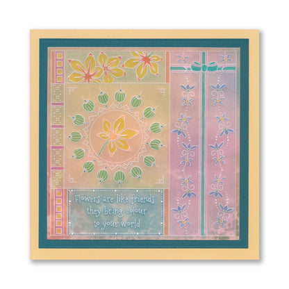 Floral Spray A6 & Spacer Groovi Plate Collection