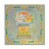 Linda's Floral Gifts A5 Square Groovi Plate Collection with A5 Green Two Tone Parchment