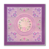 Tina's Floral Layering Parchlets A6 Square Groovi Plate Quartet