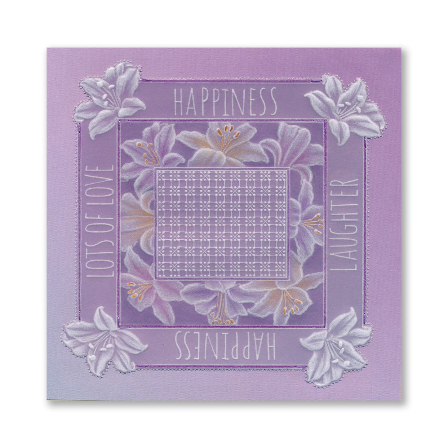Floral Frame & Sentiments A6 Square Groovi Plate Collection