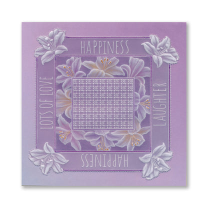 Floral Frame & Sentiments A6 Square Groovi Plate Collection