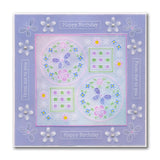 Tina's Floral Layering Parchlets A6 Square Groovi Plate Quartet