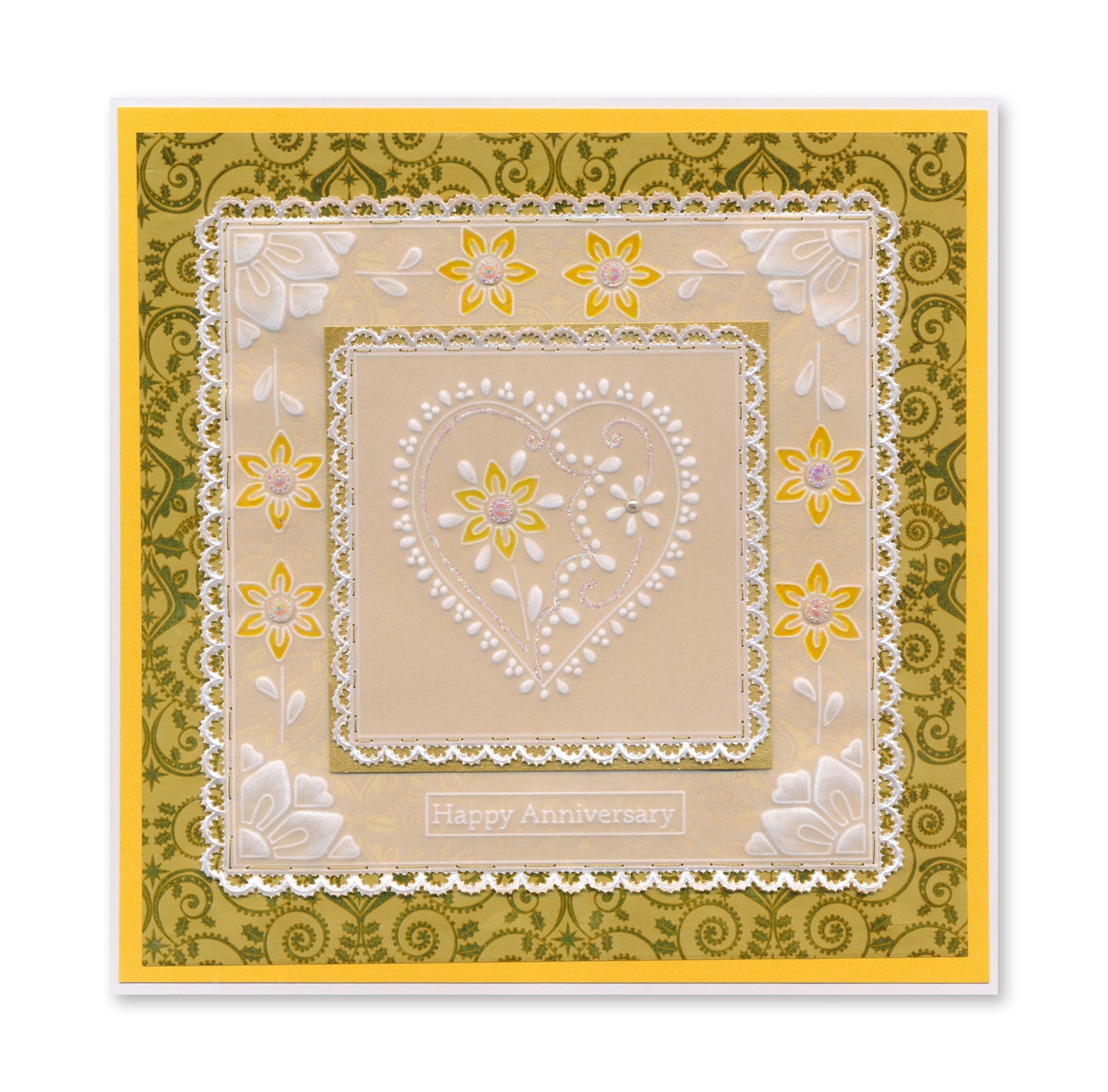 Barbara's Loving Heart A5 Square Groovi Plate