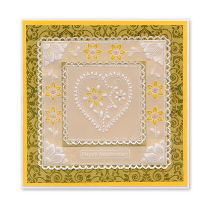 Barbara's Loving Heart A5 Square Groovi Plate