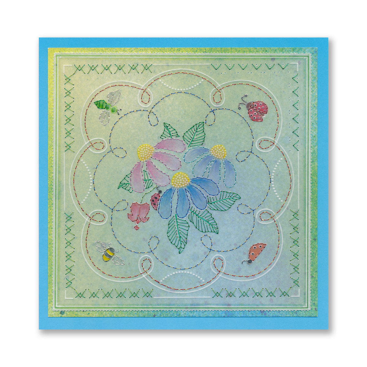 Linda's Floral Scallop Octagon Applique Midi Groovi Plate