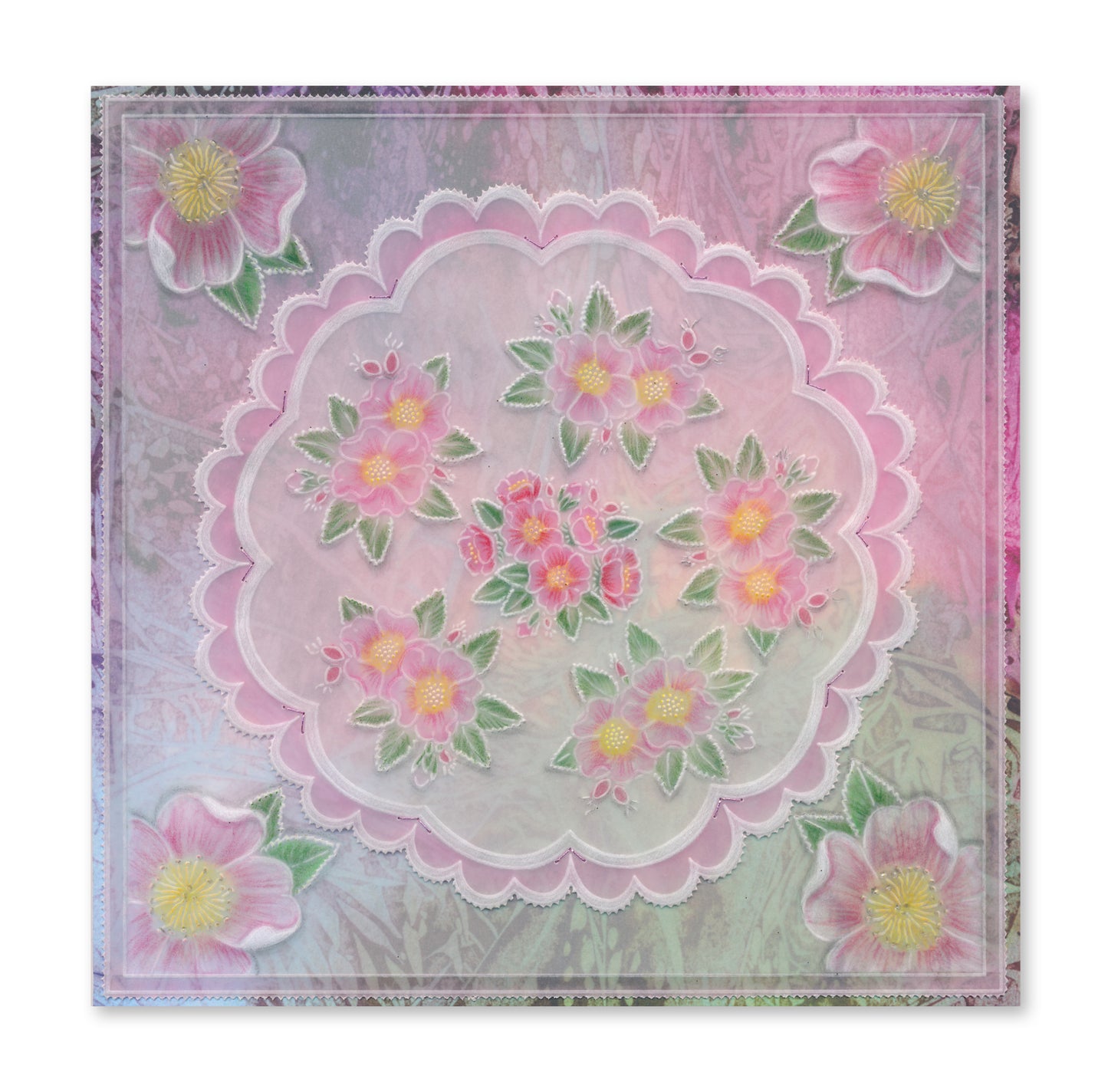 Linda's 123 - Wild Flowers A5 Square Groovi Plate