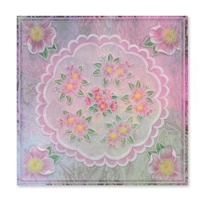 Linda's 123 - Wild Flowers A5 Square Groovi Plate