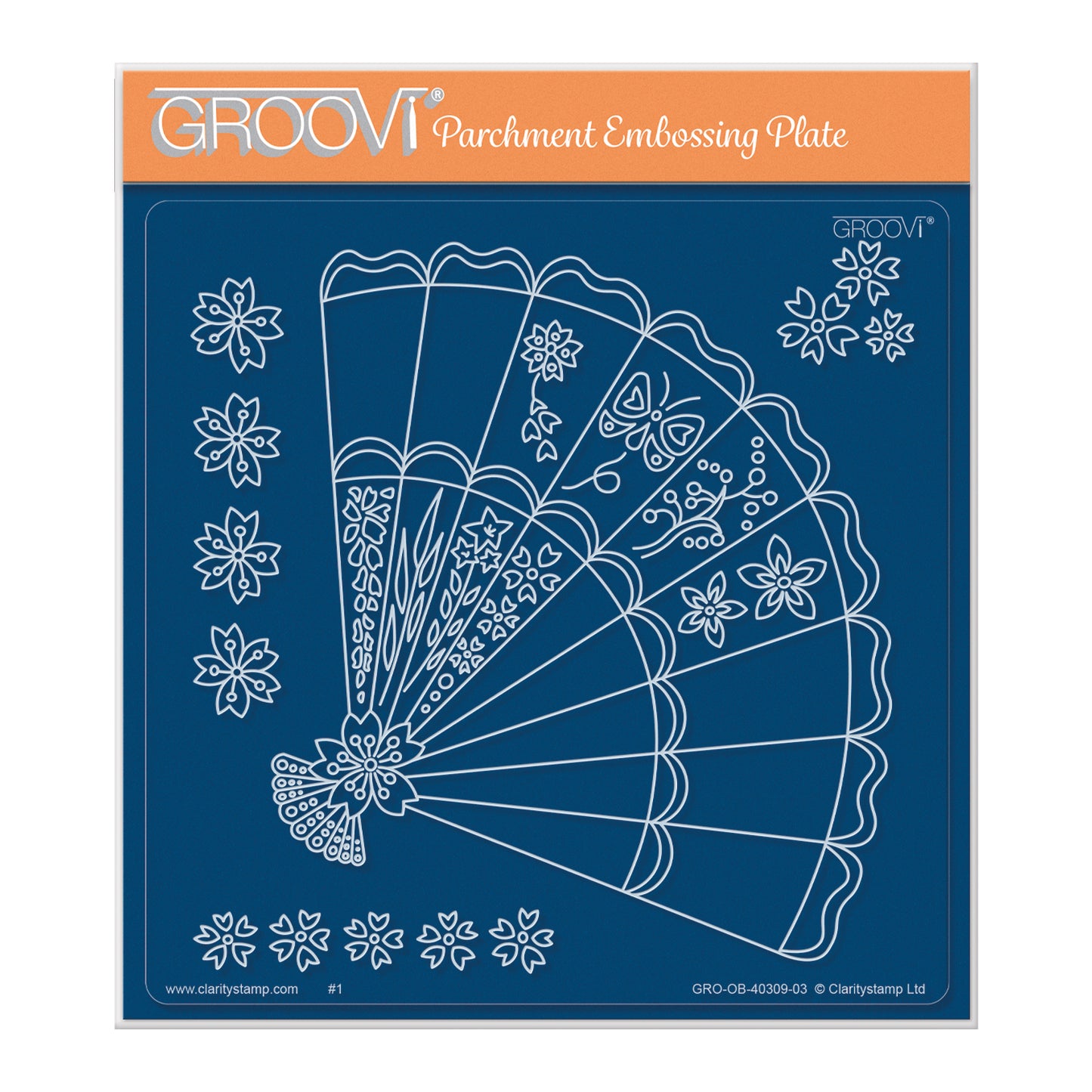 Oriental Fan A5 Square Groovi Plate
