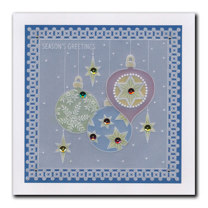 Barbara's SHAC Baubles - Merry Christmas A5 Square Groovi Plate