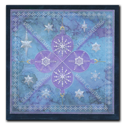 Barbara's SHAC Baubles - Merry Christmas A5 Square Groovi Plate