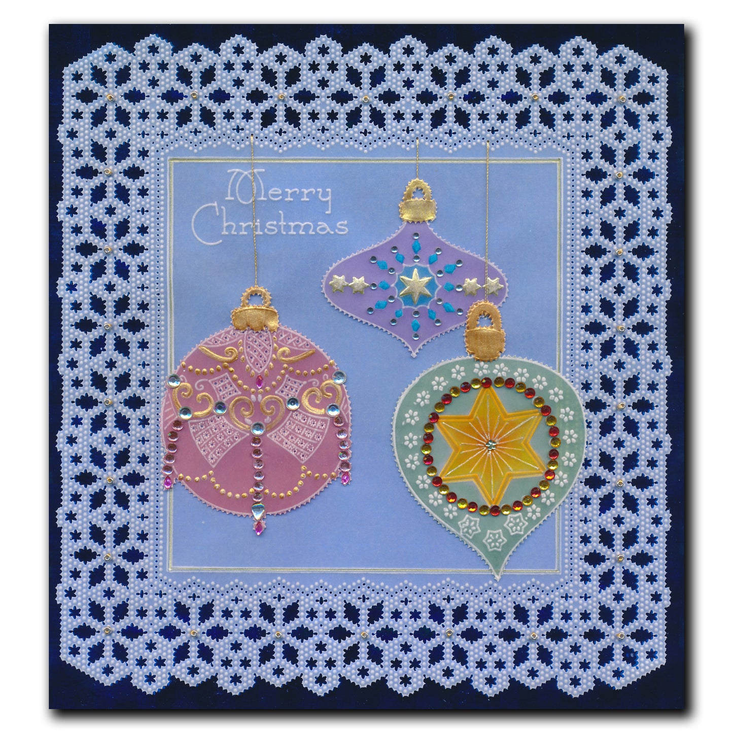 Barbara's SHAC Baubles - Merry Christmas & Season's Greetings A5 Square Groovi Plate Duo